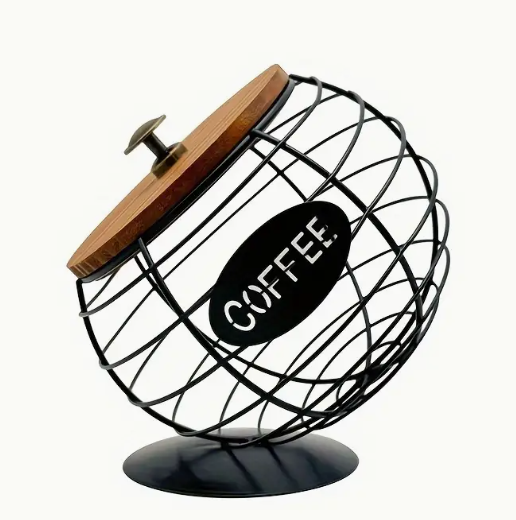 Porte-capsules de café unique en fer avec design incliné - 1 pièce pour maison, bar et café