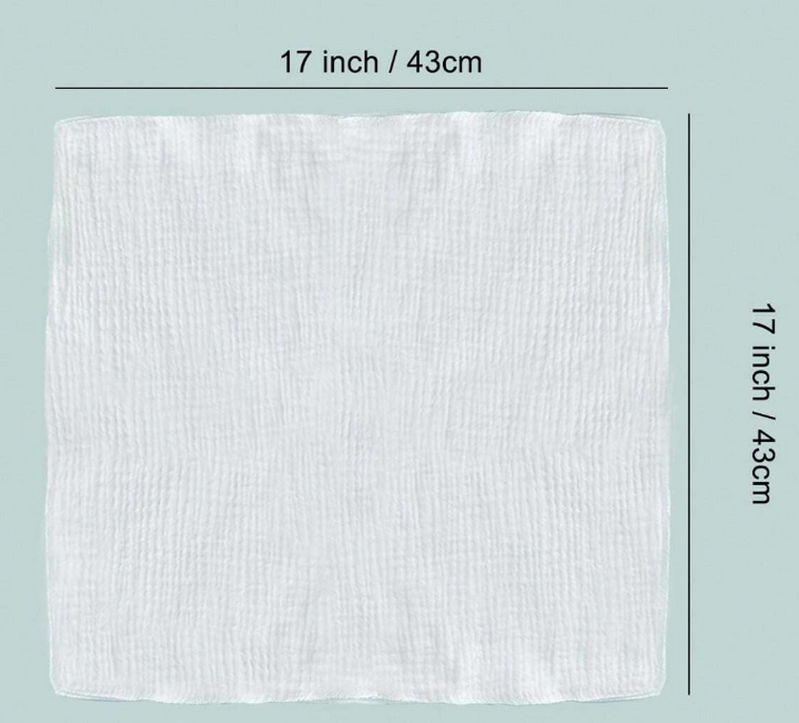 8 pièces Serviette de bébé douce, absorbante, réutilisable et lavable en double couche
