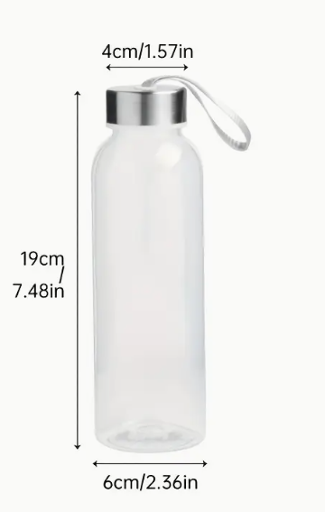 Bouteille d'Eau Transparente, Facile à Nettoyer et  Anti-Fuites 400ml