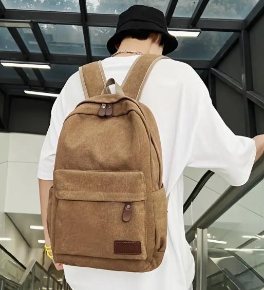 Sac à Dos Simple, Sac en Toile Durable pour Extérieur - Idéal pour les Trajets Quotidiens école et le Bureau