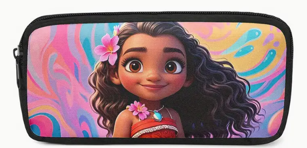trousse écolière en tissu durable à motif Moana