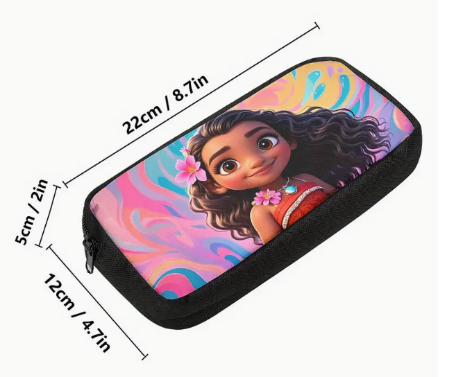 trousse écolière en tissu durable à motif Moana