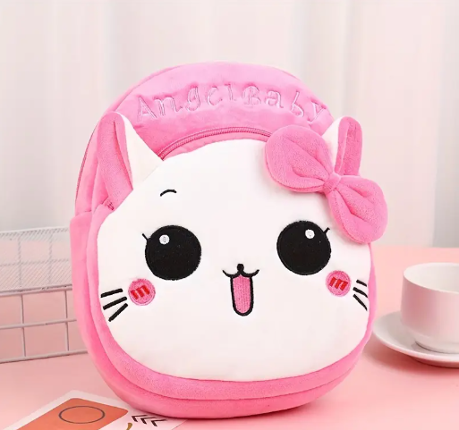 Sac à Dos Décontracté pour Jeunes avec Style Animal en Peluche Mignon, Sac à Épaule