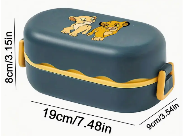 lunch box bleu motif  Le Roi Lion  - Étanche,Micro-ondes-Safe