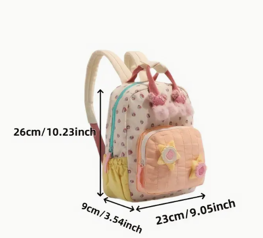 Sac à Dos Matelassé – avec Motif Frais Fermeture à Glissière