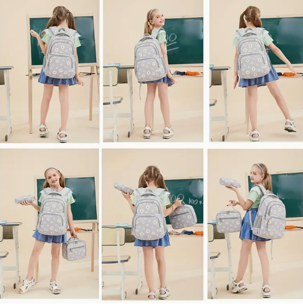 Sac à Dos Enfants 3 Pièces – Durable et Confortable Rose