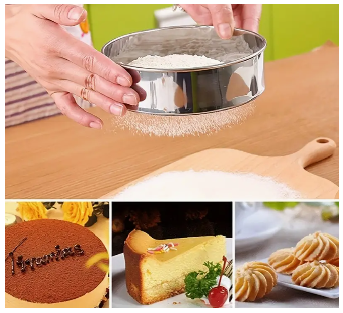 Tamis de Pâtisserie en Maille Fine en Acier Inoxydable