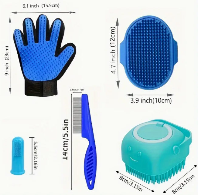 Kit de toilettage pour animaux de compagnie 8 pièces