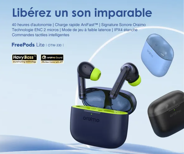 ORAIMO Freepods lite bleu OTW-330