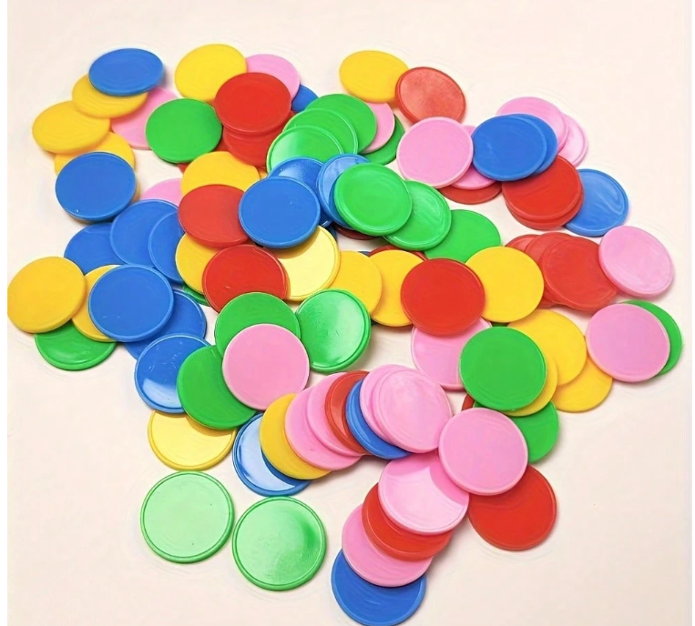 Pièces ronde à compter 100pcs