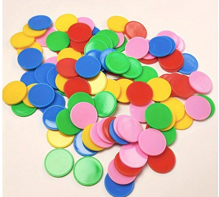 Pièces ronde à compter 100pcs