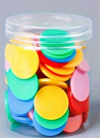 Pièces ronde à compter 100pcs