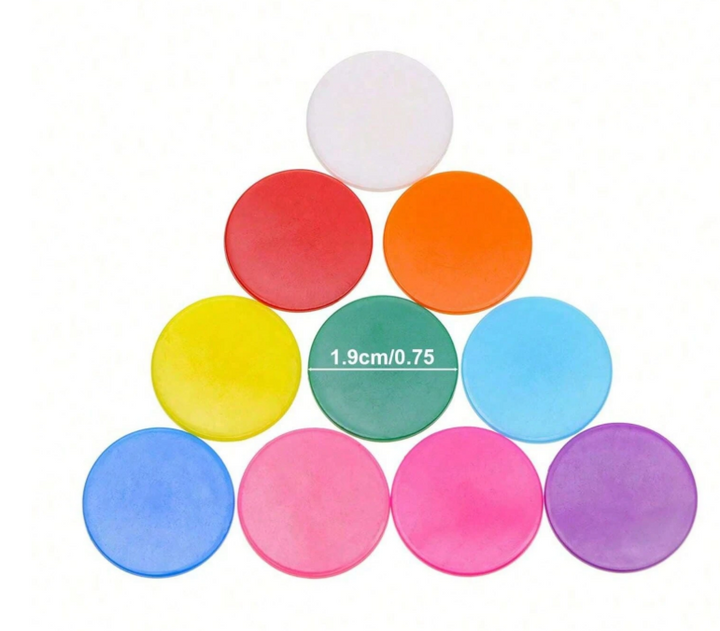 Pièces ronde à compter 100pcs