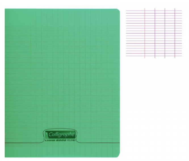 Calligraphe petit cahier 96 pages ,vert