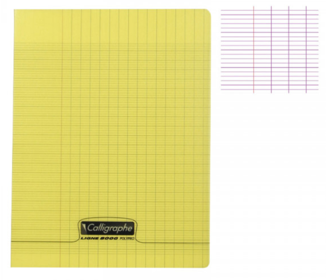Calligraphe petit cahier 96 pages, jaune