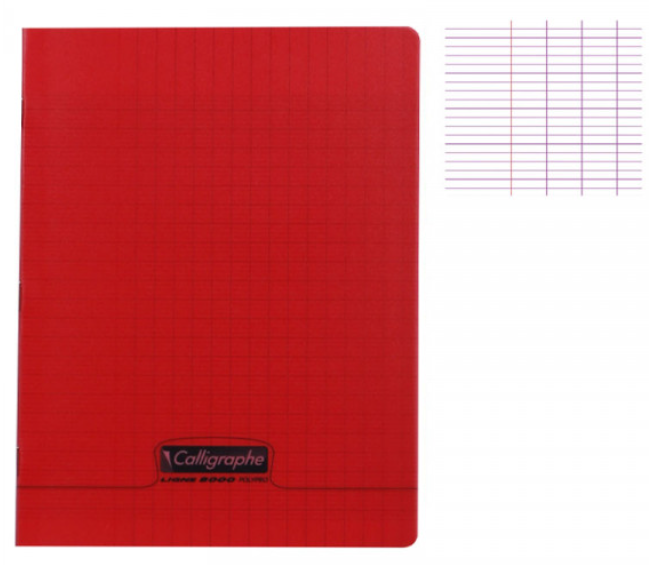 Calligraphe petit cahier 192 pages ,rouge
