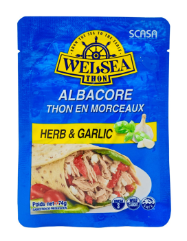 WELSEA - Thon en morceaux  herbe&garlic- 74G