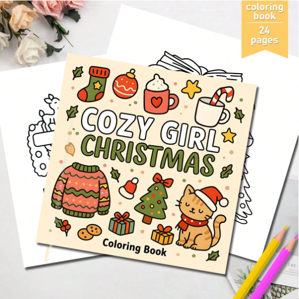 Livre de coloriage de Noël de 24 pages