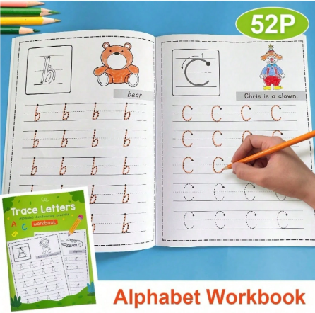 Livre d'exercices pour l'apprentissage de l'écriture et des lettres,