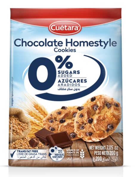 CUETARA-Biscuits aux pépites de chocolat  0 % de sucre 200 g