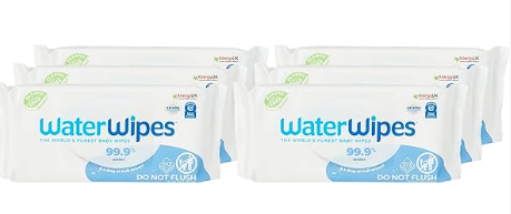 WaterWipes Originales - Lingettes Bébé Sans Plastique 99,9% Eau - Peaux Sensibles