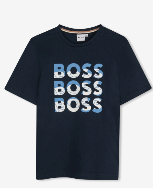 BOSS - T-shirt Garçon - Bleu marine - 6 ans