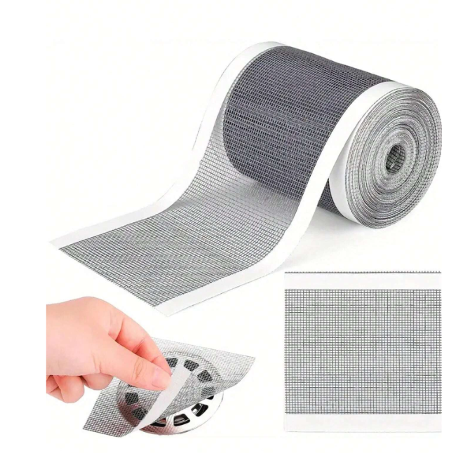 Grille de vidange autocollante en maille pour cuisine - 10 x 500cm
