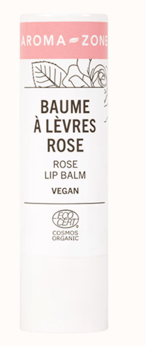 AROMA - ZONE - Baume à lèvres rose Bio vegan - 4,5g