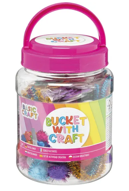 Baril D Activités Créatives Rose 3 Ans Ensemble Outils Pièces Matériaux Colorés