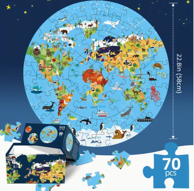 Puzzle Sol Animaux 70pc