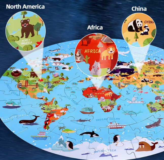 Puzzle Sol Animaux 70pc