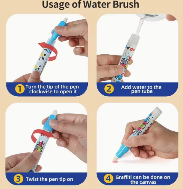 Toile Magique À L Eau Réutilisable Enfants Jeu Dessin Éducatif Sans Peinture Créatif