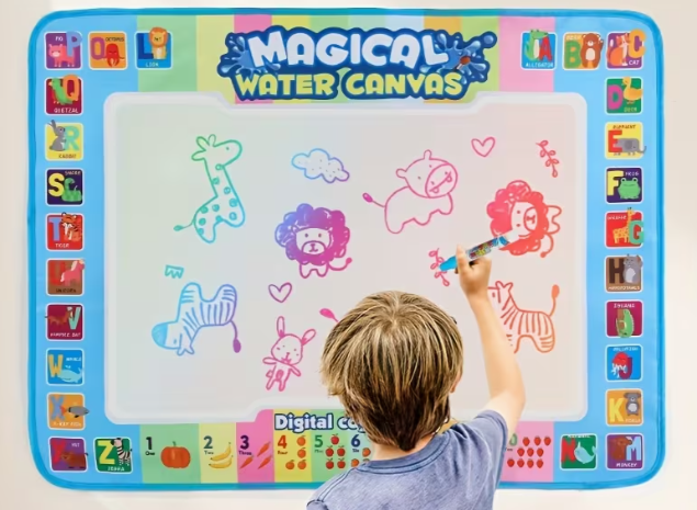 Toile Magique À L Eau Réutilisable Enfants Jeu Dessin Éducatif Sans Peinture Créatif