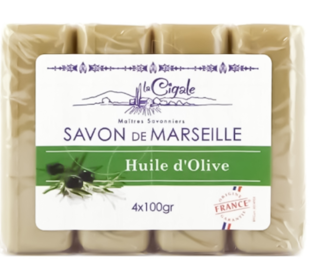 La cigale savon de Marseille à l'huile d'olive 4X100g