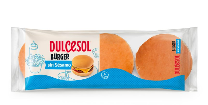 Dulcesol pain burger sans sésame 6pièces