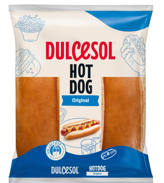 Dulcesol – Pain Hot Dog Maxi - 6 pièces