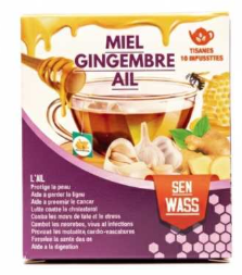 Sen wass thé miel gingembre Ail x10 sachets