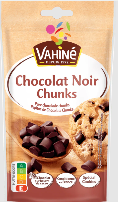 VAHINE  pépites de Chocolat Noire Chunks 100G