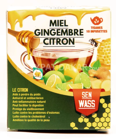 Sen Wass – Thé Miel, Gingembre et Citron – 10 Sachets