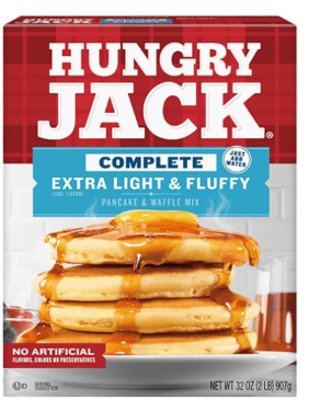 Hungry.Jack - Préparation complète pour crêpes et gaufres extra légères et moelleuses - Boîte de 907 g