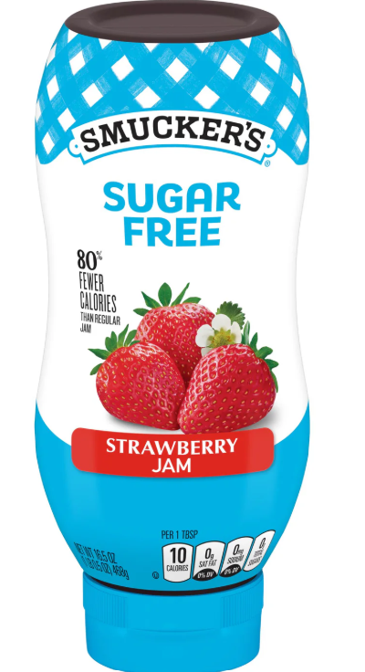 Smucker's Squeeze Confiture de fraises sans sucre, 467 g