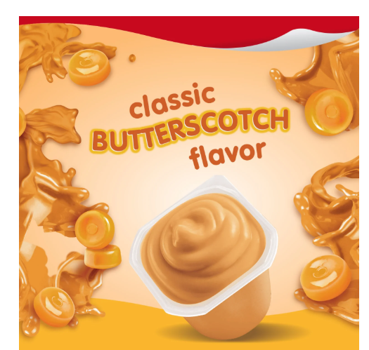 Snack Pack Pouding au caramel au beurre, sachet de 4 pots de 92 g