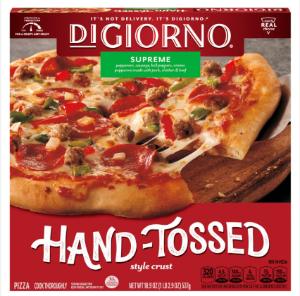 DIGIORNO-Pizza pate à la main suprême fait avec du porc, du poulet et du bœuf-537G
