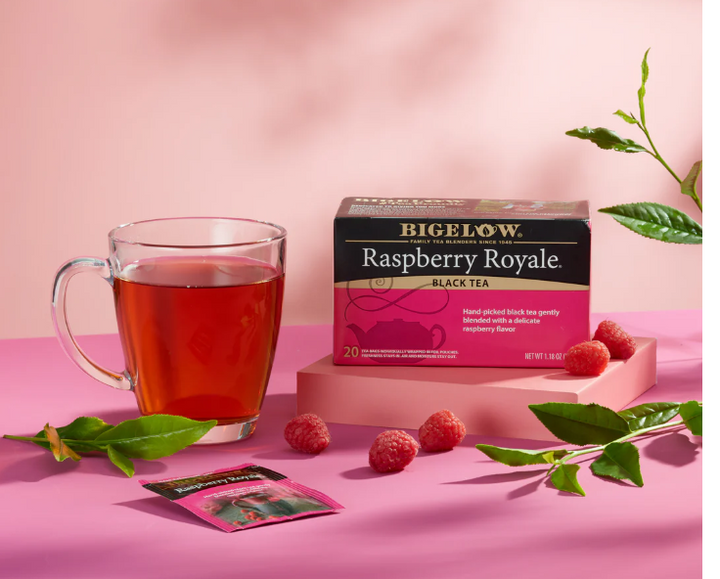 Bigelow Tea Raspberry Royale, thé noir  caféinés, 20 sachets