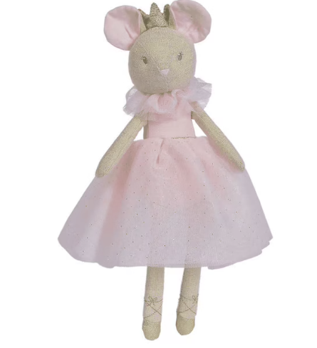 Peluche Souris Princesse Rose