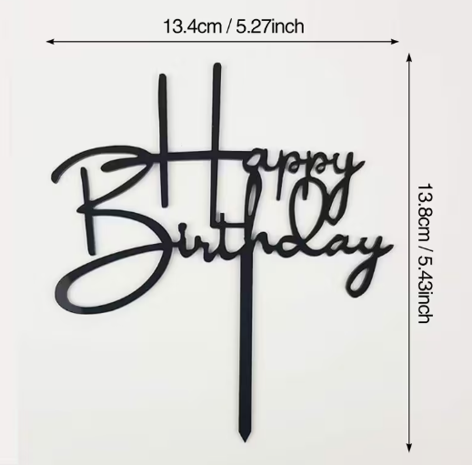 Décoration de gâteau en lettres design moderne motif HAPPY BIRTHDAY