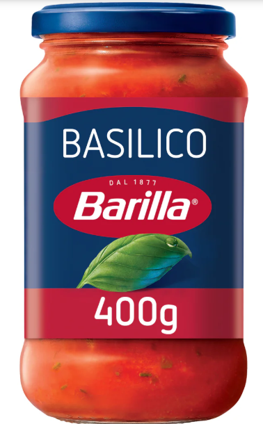 DLC Proche Juin 2026 - Barilla Basilico - Sauce pour pâtes avec tomates italiennes et basilic - 400 g