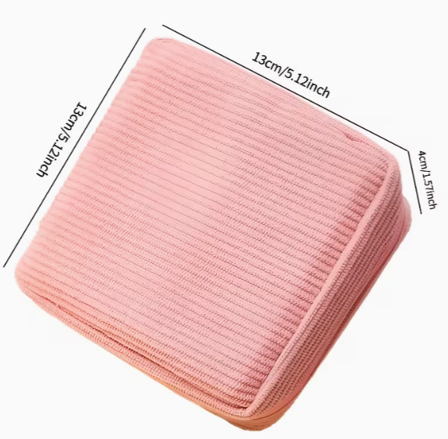 sac de rangement pour serviettes hygiéniques, rose