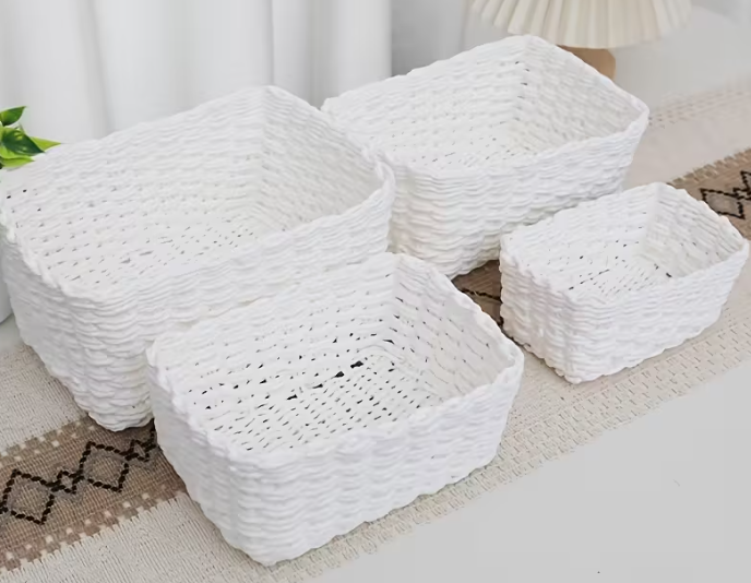 Lot de 3 Paniers de Rangement en Osier