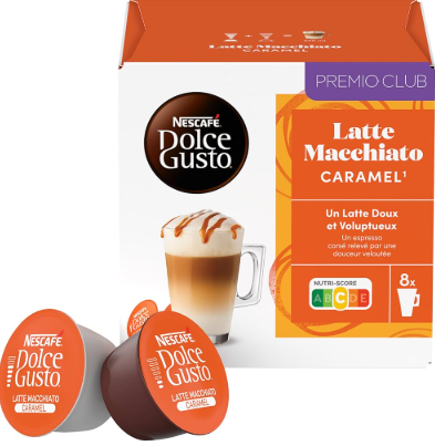 NESCAFÉ DOLCE GUSTO - Capsules Latte Macchiato Caramel x16 - 264g